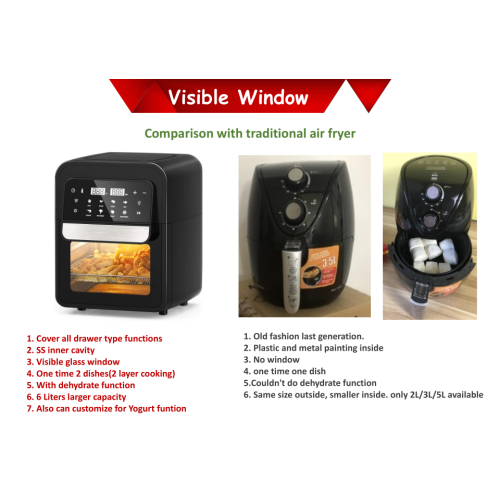 4.5L-8L Air Fryer Digital Smart Screen Touch Air Fryer Manufactory